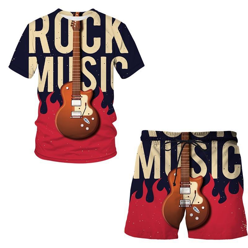 Summer New Breathable Suits Jazz T-Shirt Sets 3D Print Guitar Hip Hop Men Clothing Trend Casual Shorts Tracksuit 2 Piece Outfit
Summer New Breathable Suits Jazz T-Shirt Sets 3D Print Guitar Hip Hop Men Clothing Trend Casual Shorts Tracksuit 2 Piece Outfit
