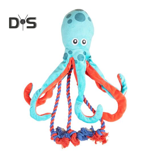 Плюшевая игрушка для собак «Осьминог», жесткая игрушка для жевания собак, предназначенная для агрессивных любителей жевать, игрушка для перетягивания каната в виде осьминога для чистки зубов у щенков A
Плюшевая игрушка для собак «Осьминог», жесткая игрушка для жевания собак, предназначенная для агрессивных любителей жевать, игрушка для перетягивания каната в виде осьминога для чистки зубов у щенков A