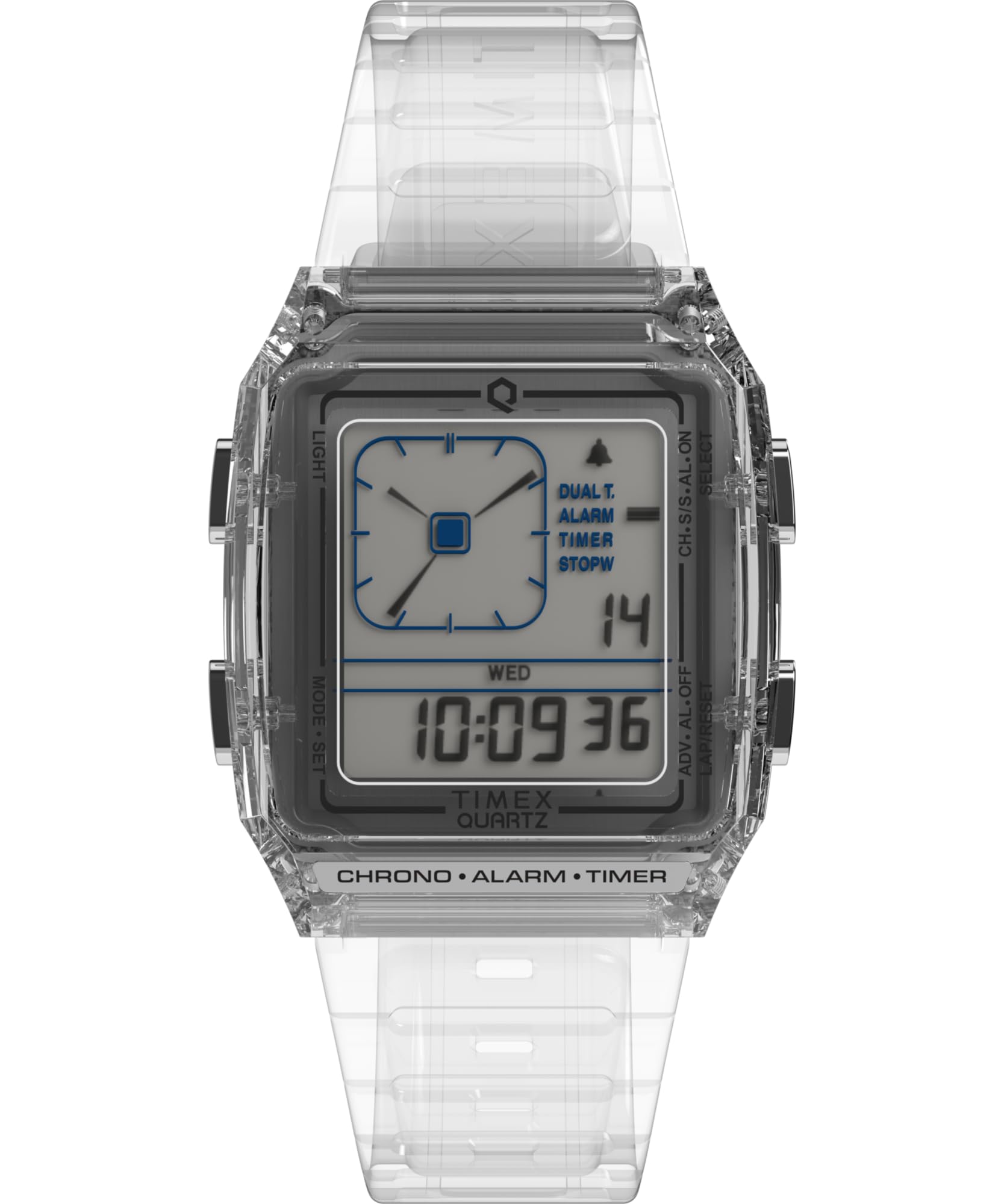 Часы Timex Uni-Q LCA 35 мм — серый ремешок, цифровой циферблат, серый корпус, прозрачный/цифровой/прозрачный.
Часы Timex Uni-Q LCA 35 мм — серый ремешок, цифровой циферблат, серый корпус, прозрачный/цифровой/прозрачный.