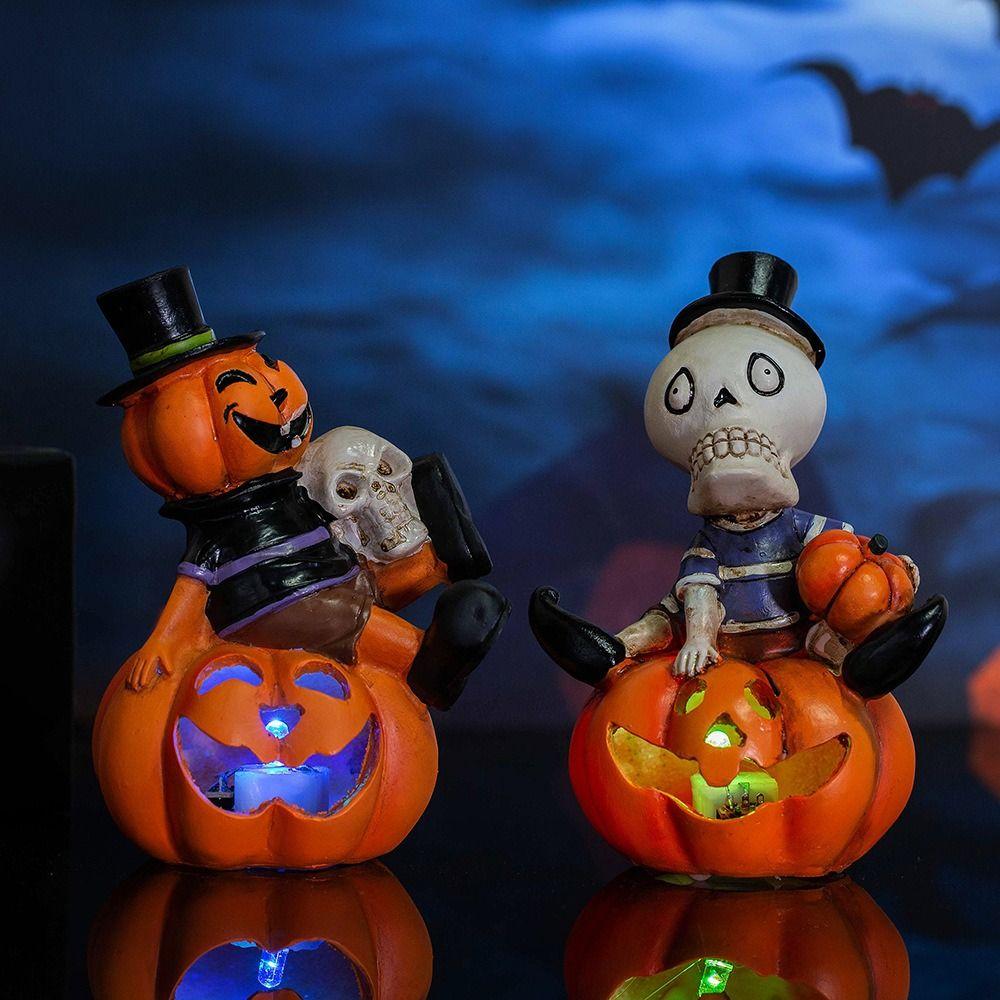 Resin Pumpkin Lantern Skull Halloween Luminous Skull Ghost Festival Glow Party Supplies
Resin Pumpkin Lantern Skull Halloween Luminous Skull Ghost Festival Glow Party Supplies