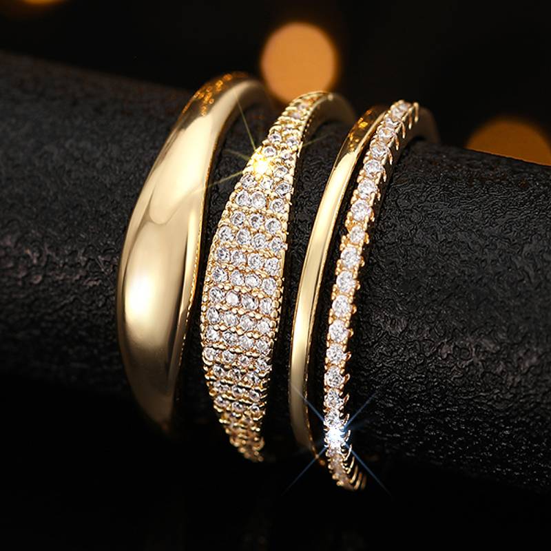 Huitan 4Pcs/Set Luxury Women Ring for Wedding Engagement Fashion Accessories Gold Color/Copper Color Inlaid Shiny CZ Zircon 10
Huitan 4Pcs/Set Luxury Women Ring for Wedding Engagement Fashion Accessories Gold Color/Copper Color Inlaid Shiny CZ Zircon 10