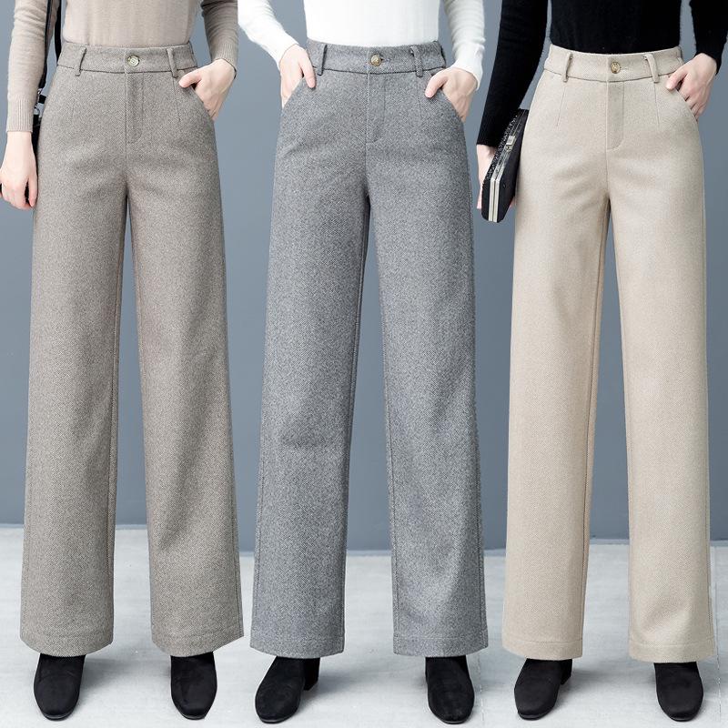 Women s Wool High-Waisted Wide-Leg Pants - Autumn & Winter Fashionable Slimming Casual Trousers L
Women s Wool High-Waisted Wide-Leg Pants - Autumn & Winter Fashionable Slimming Casual Trousers L