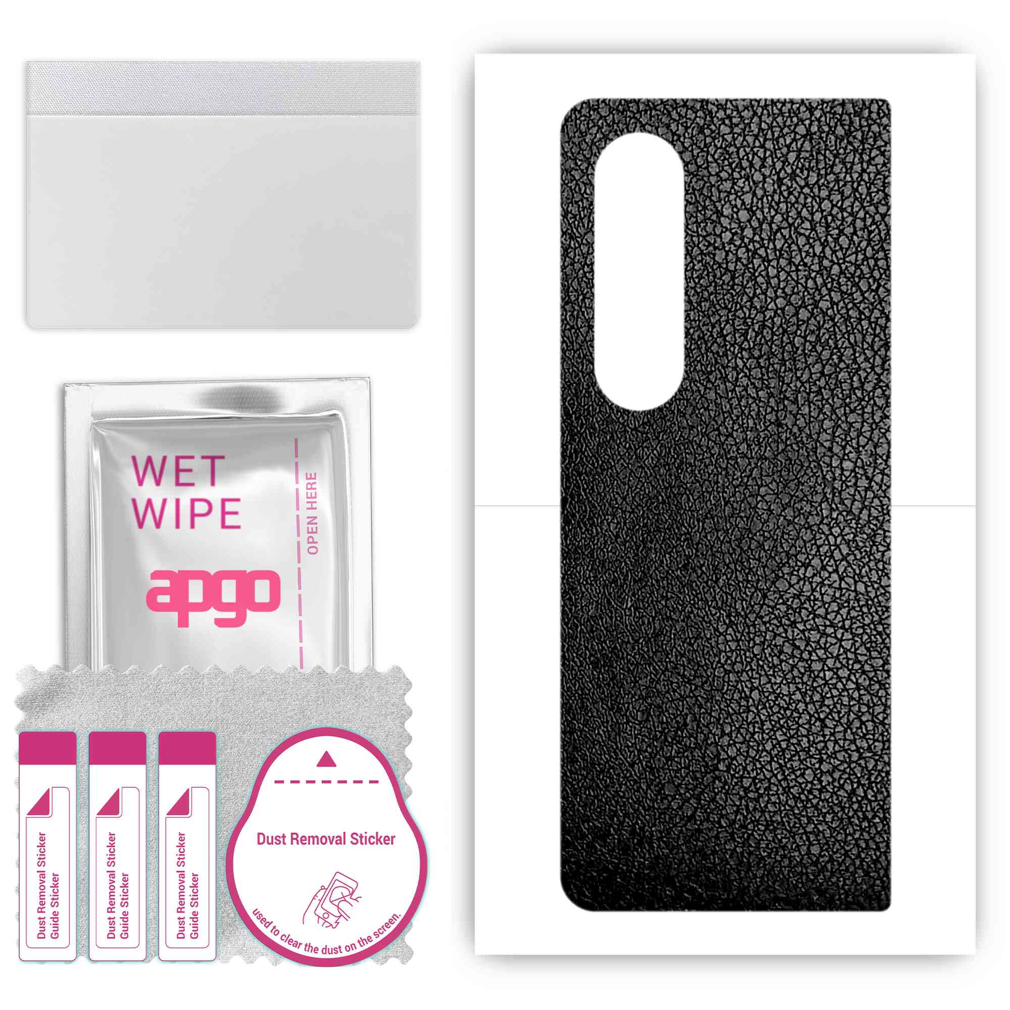 apgo Protective Skin Sticker for the back compatible with Samsung Galaxy Z Fold4, Wrap Film, Foil, Vinyl - Pattern Black Leather
apgo Protective Skin Sticker for the back compatible with Samsung Galaxy Z Fold4, Wrap Film, Foil, Vinyl - Pattern Black Leather