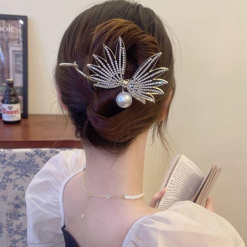 Clips Diamond Rhinestone Hairpin Korean Style Headwear Pearl Hair Clip Female Hair Accessories
Clips Diamond Rhinestone Hairpin Korean Style Headwear Pearl Hair Clip Female Hair Accessories