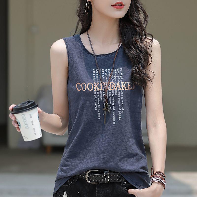 Хлопковый топ-майка без рукавов в корейском стиле большого размера для женщин M серо голубой
Хлопковый топ-майка без рукавов в корейском стиле большого размера для женщин M серо голубой