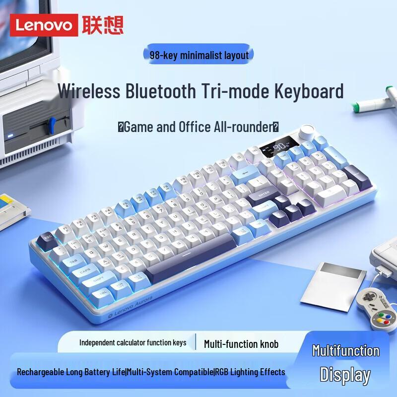 Lenovo GK10 Lite 98W Tri-Mode Wireless RGB Gaming Keyboard
Lenovo GK10 Lite 98W Tri-Mode Wireless RGB Gaming Keyboard