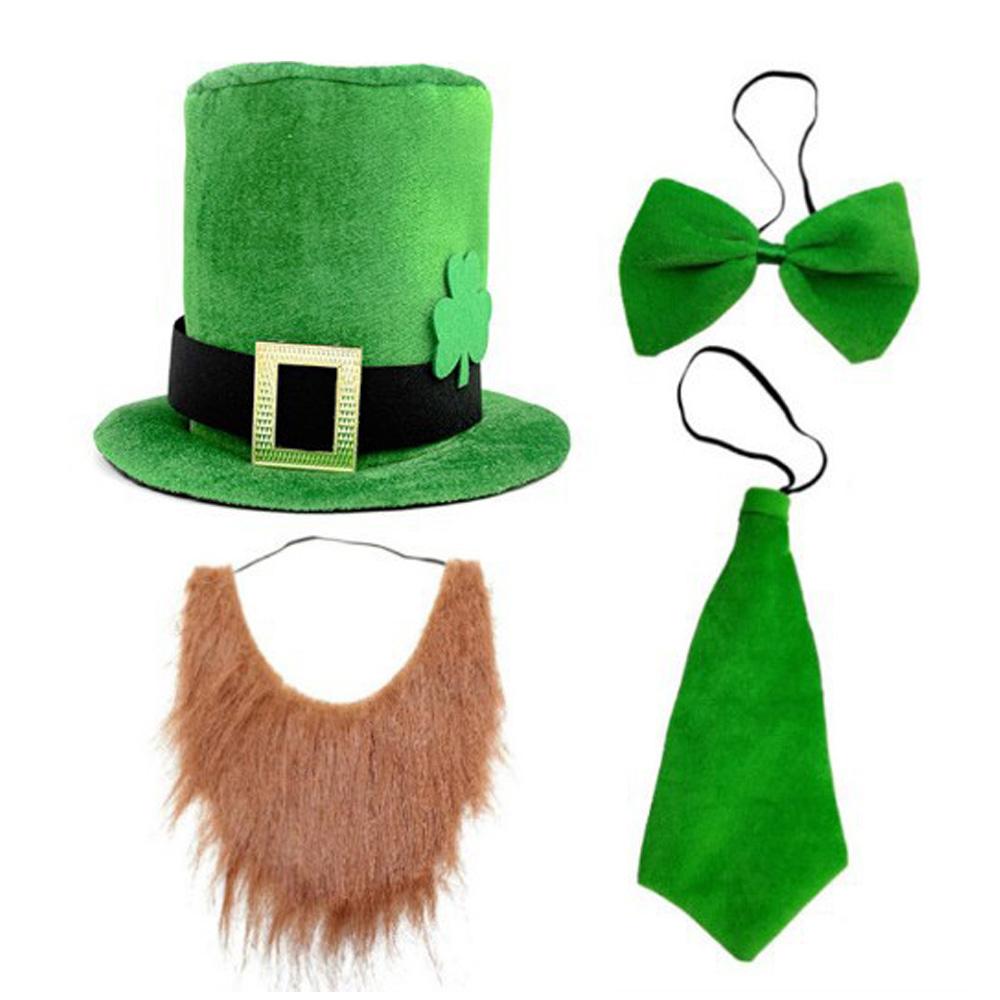 St.Patrick s Day Green Hat Tie Beard Cosplay Irish Festival Shamrock Top Hats Suit Carnival Halloween Party Costume Props
St.Patrick s Day Green Hat Tie Beard Cosplay Irish Festival Shamrock Top Hats Suit Carnival Halloween Party Costume Props