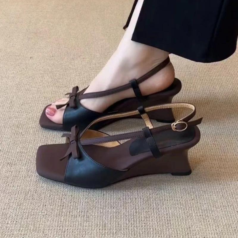 Fashion Wedges Women Sandals Bow Fashion Heeled Shoes Summer Designer Woman s Slippers New 2025 Party Dress Brand Sandalias De Mujer 40 чёрный
Fashion Wedges Women Sandals Bow Fashion Heeled Shoes Summer Designer Woman s Slippers New 2025 Party Dress Brand Sandalias De Mujer 40 чёрный