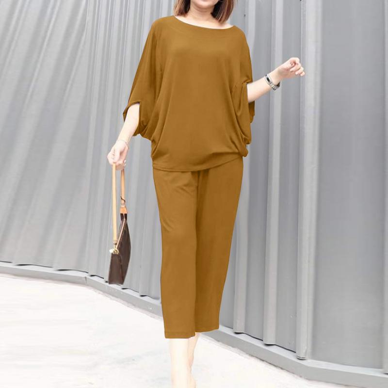 ZANZEA Женские повседневные комплекты из блузки и брюк из двух предметов S хаки
ZANZEA Женские повседневные комплекты из блузки и брюк из двух предметов S хаки