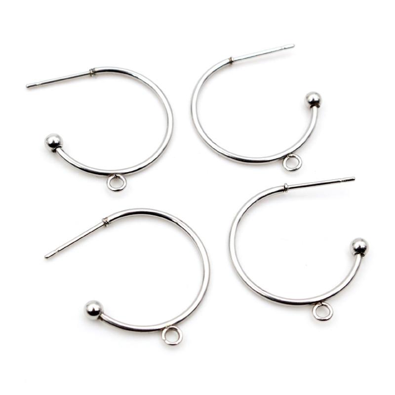 10pcs 12 15 20 25mm 316 Stainless Steel Earring Hooks Hoops Circle Ball Stud Earrings Ear Wires Connector DIY Jewelry Findings 15mm
10pcs 12 15 20 25mm 316 Stainless Steel Earring Hooks Hoops Circle Ball Stud Earrings Ear Wires Connector DIY Jewelry Findings 15mm