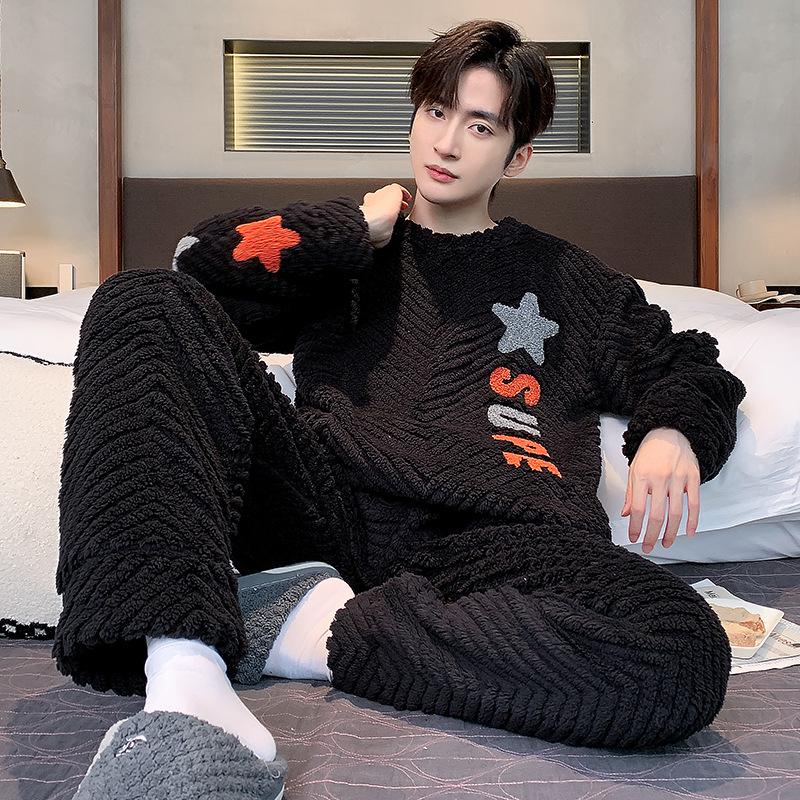 Мужская осенне-зимняя пижама из кораллового флиса, теплая фланелевая домашняя одежда из плотного плюша, костюм большого размера M (90-110 lbs)
Мужская осенне-зимняя пижама из кораллового флиса, теплая фланелевая домашняя одежда из плотного плюша, костюм большого размера M (90-110 lbs)