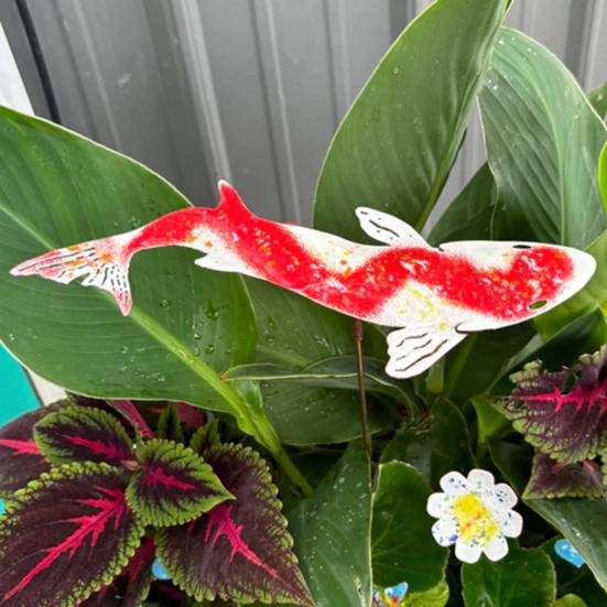 Fancy Carp Garden Stake Metal Colorful Showy Fish Decoration Outdoor Decor Carp Stake for Yard Lawn Raised Beds
Fancy Carp Garden Stake Metal Colorful Showy Fish Decoration Outdoor Decor Carp Stake for Yard Lawn Raised Beds