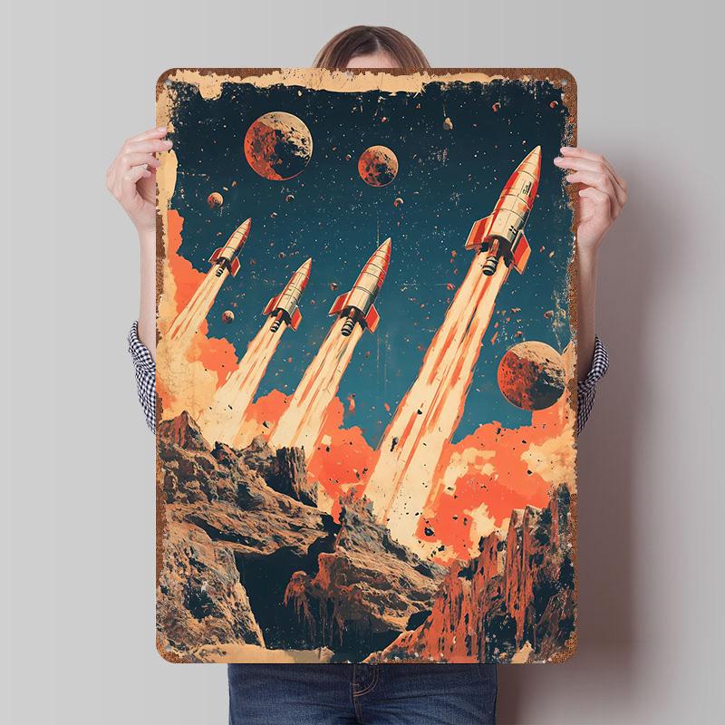Retro Space Rockets Printed Poster Customized Wall Art Retro Vintage Metal Tin Signs for Office Decor Gaming Room Decoration 7.9x11.8In(20x30cm)
Retro Space Rockets Printed Poster Customized Wall Art Retro Vintage Metal Tin Signs for Office Decor Gaming Room Decoration 7.9x11.8In(20x30cm)