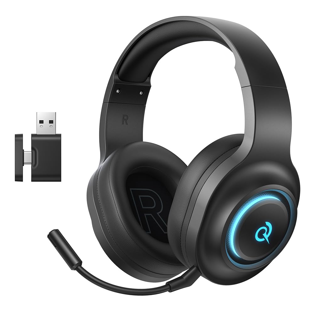 QCY Heroad V200 Gaming Surround 50mm USB with Low Up to 220 Hours of RGB Compatible with and Black Headset, 7.1ch Sound, Drivers, 2.4GHz/Bluetooth чорний
QCY Heroad V200 Gaming Surround 50mm USB with Low Up to 220 Hours of RGB Compatible with and Black Headset, 7.1ch Sound, Drivers, 2.4GHz/Bluetooth чорний