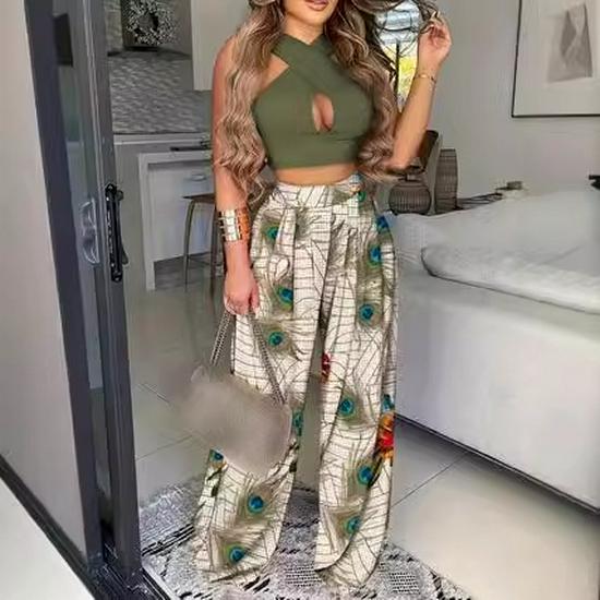 Peacock Feather Print Wide-Leg High Waist Pants – Comfortable and Stylish European/American Design Medium
Peacock Feather Print Wide-Leg High Waist Pants – Comfortable and Stylish European/American Design Medium