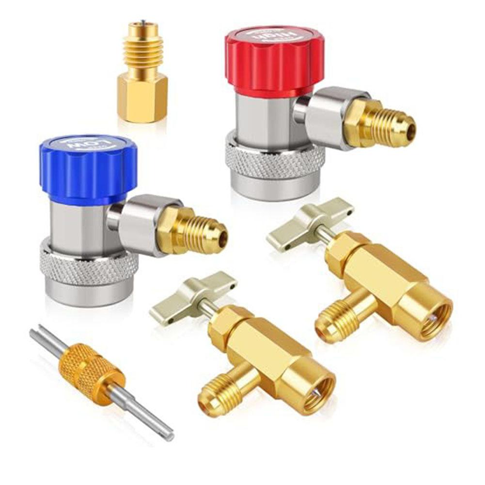 Vacuum Rated Valve Core Removal Tool Quick Connector For R134a Adapter Fittings Kit High Low Pressure Conversion
Vacuum Rated Valve Core Removal Tool Quick Connector For R134a Adapter Fittings Kit High Low Pressure Conversion