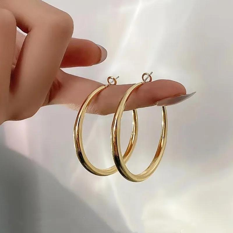 Trendy Simple Exaggerated Metal Round Hoop Earrings For Women Holiday Party OL Fashion Jewelry Big Ear Accessories
Trendy Simple Exaggerated Metal Round Hoop Earrings For Women Holiday Party OL Fashion Jewelry Big Ear Accessories