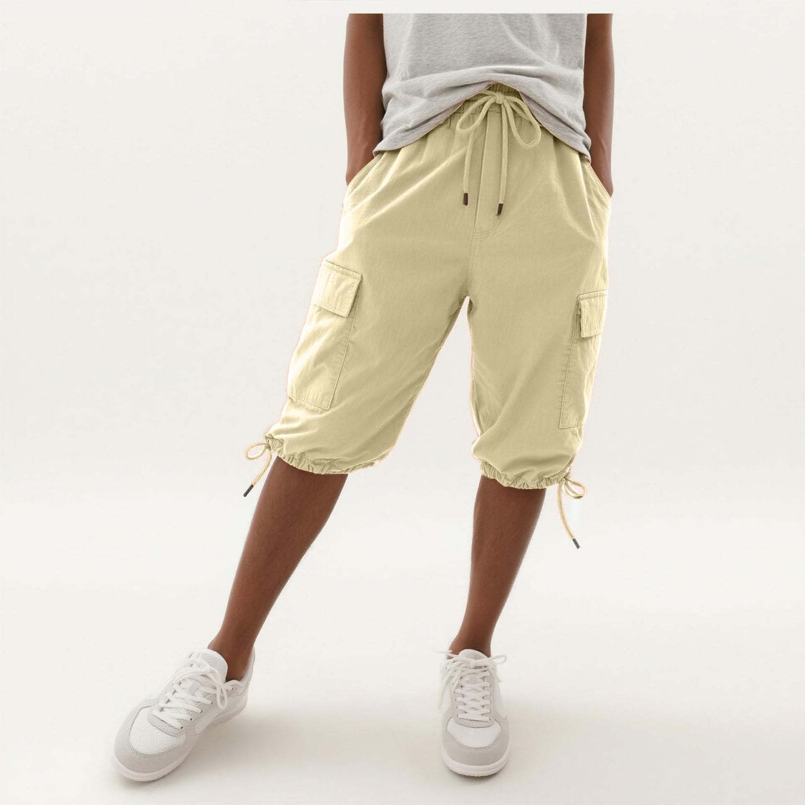 Womens Shorts Knee Length Linen Elastic Waist Drawstring Shorts Summer Pants With Pockets XL бежевий
Womens Shorts Knee Length Linen Elastic Waist Drawstring Shorts Summer Pants With Pockets XL бежевий