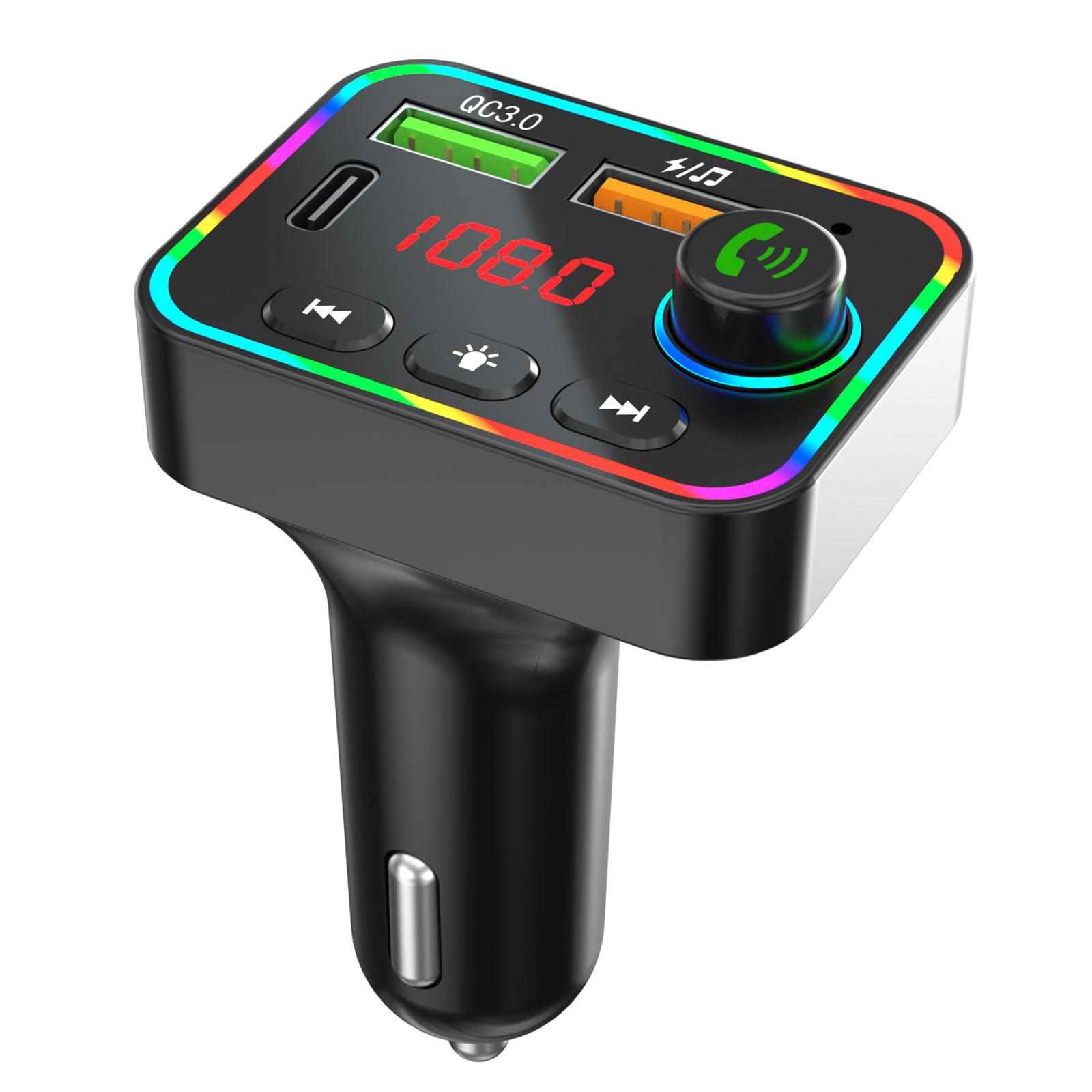 PDF4 Bluetooth-compatible 5.3 FM Transmitter 7-Color Led Lights MP3 Player PD 25W Fast Car Charger with Hands-Free Calls Type A
PDF4 Bluetooth-compatible 5.3 FM Transmitter 7-Color Led Lights MP3 Player PD 25W Fast Car Charger with Hands-Free Calls Type A