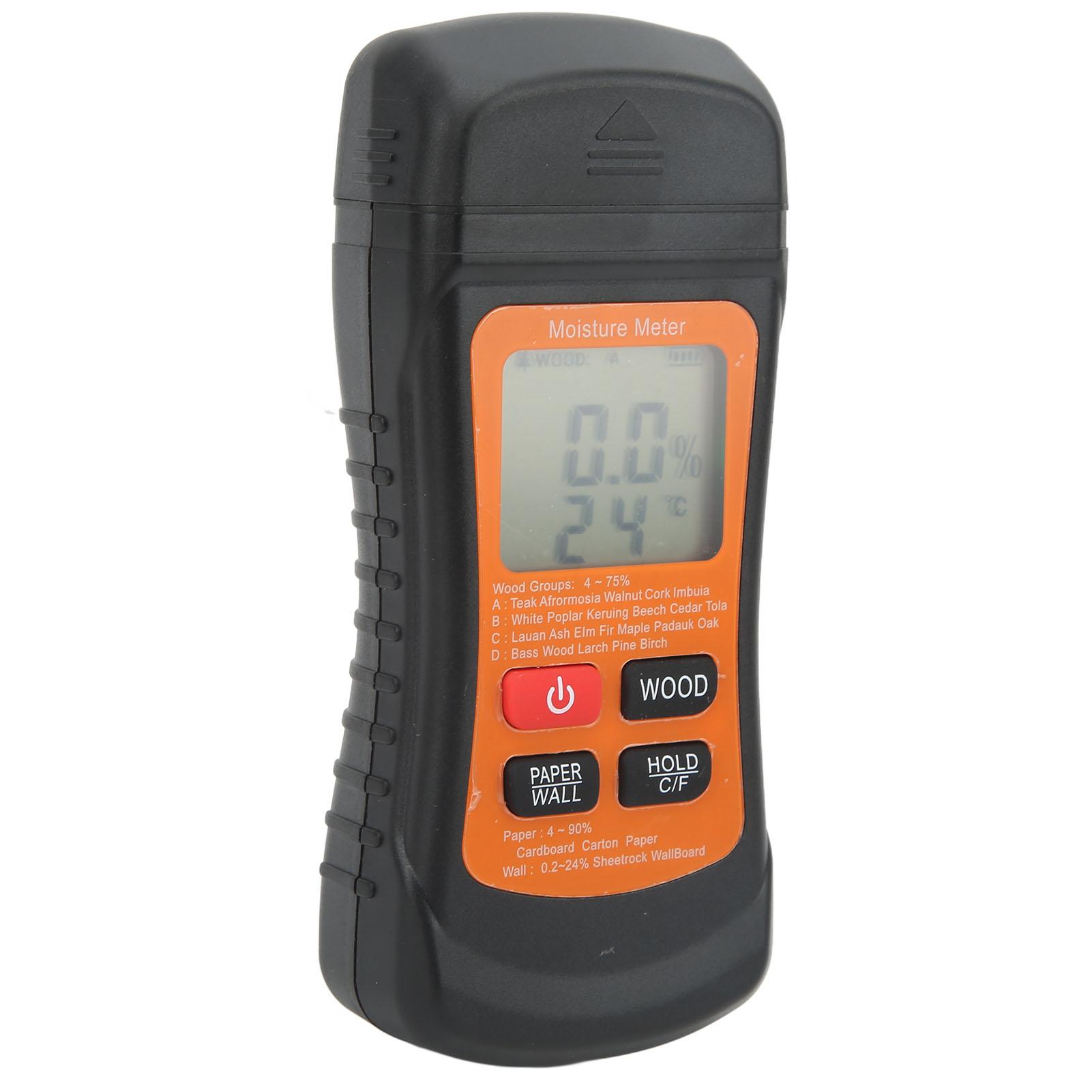 Wood Moisture Meter Temperature Detector Tester Digital Display Tool for Paper Wall
Wood Moisture Meter Temperature Detector Tester Digital Display Tool for Paper Wall