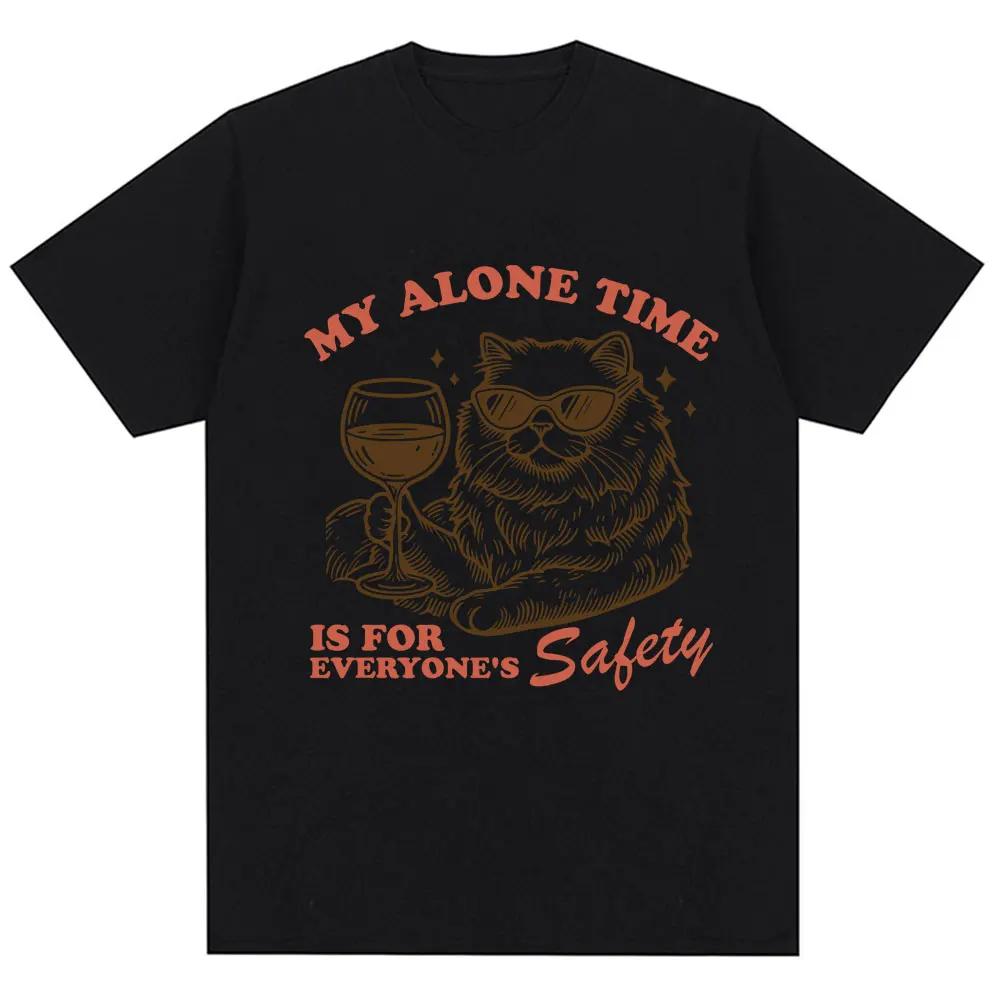 Funny Cat My Alone Time Is for Everyone s Safety T Shirt Vintage Trendy Cat Lover T-shirts Hip Hop Loose Cozy Cotton Streetwear M чёрный
Funny Cat My Alone Time Is for Everyone s Safety T Shirt Vintage Trendy Cat Lover T-shirts Hip Hop Loose Cozy Cotton Streetwear M чёрный
