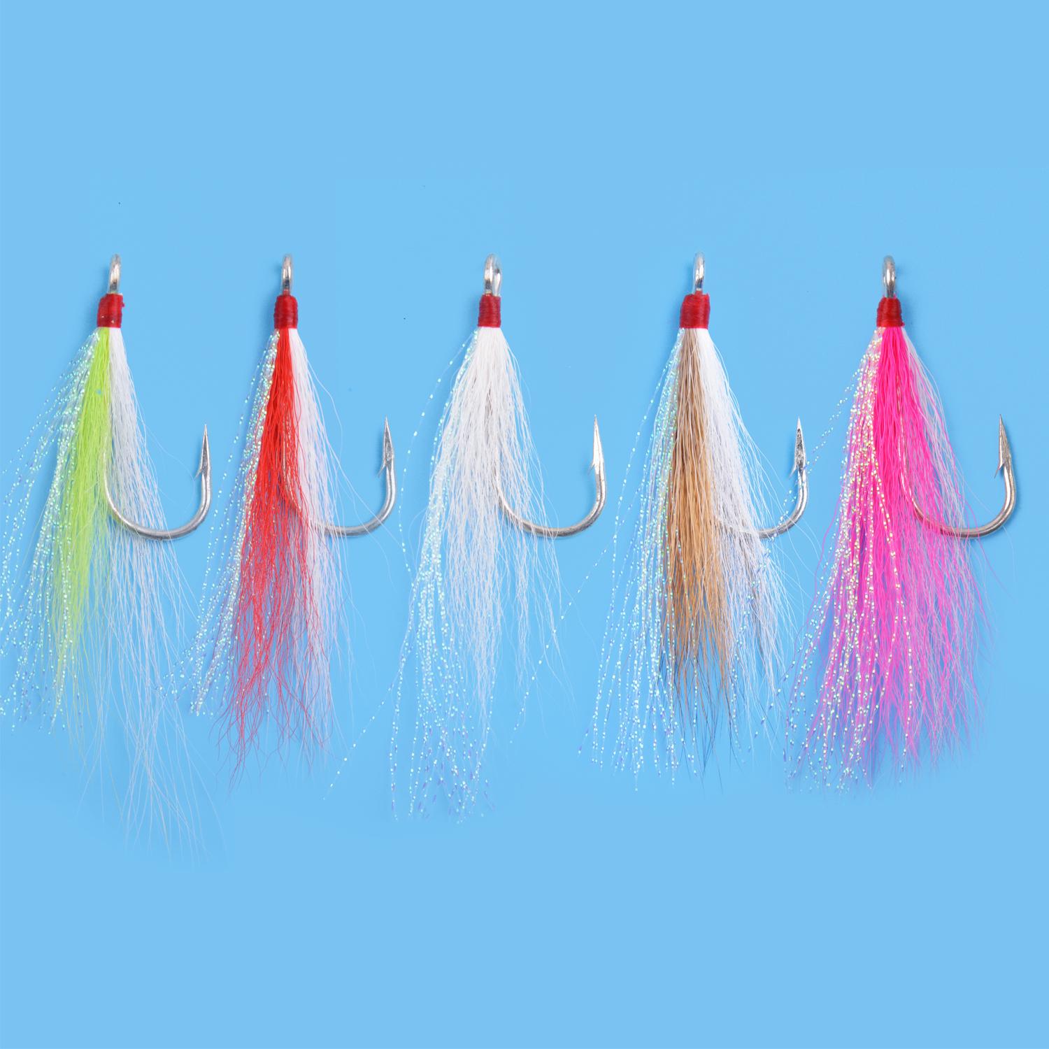 5Pcs Bucktail Teasers Fishing Hooks Stainless Steel Hook And Fishing Plugs Lures Buck Tail Jig Lures Rig For Catfish Bass
5Pcs Bucktail Teasers Fishing Hooks Stainless Steel Hook And Fishing Plugs Lures Buck Tail Jig Lures Rig For Catfish Bass