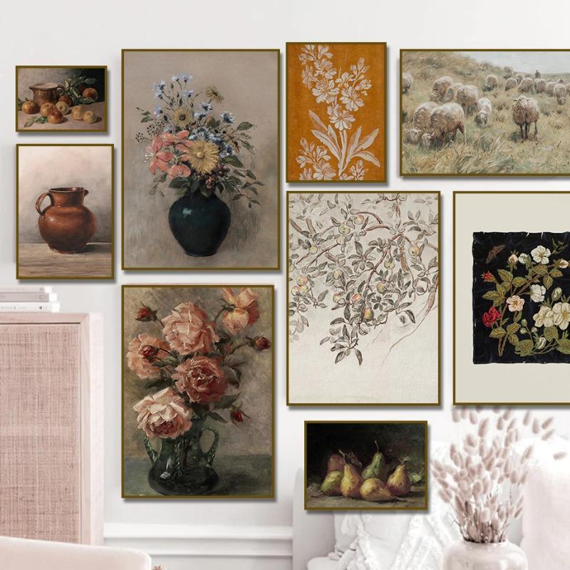 Vintage Jug Wild Flower Still Life Canvas Painting Neutral Country Kitchen Print Moody Pear Sheep Nursery Botanical Wall Decor 21cm×30cm NoFrame
Vintage Jug Wild Flower Still Life Canvas Painting Neutral Country Kitchen Print Moody Pear Sheep Nursery Botanical Wall Decor 21cm×30cm NoFrame