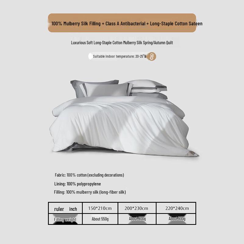 Mercury Home Textiles A-Class Mulberry Silk Quilt
Mercury Home Textiles A-Class Mulberry Silk Quilt