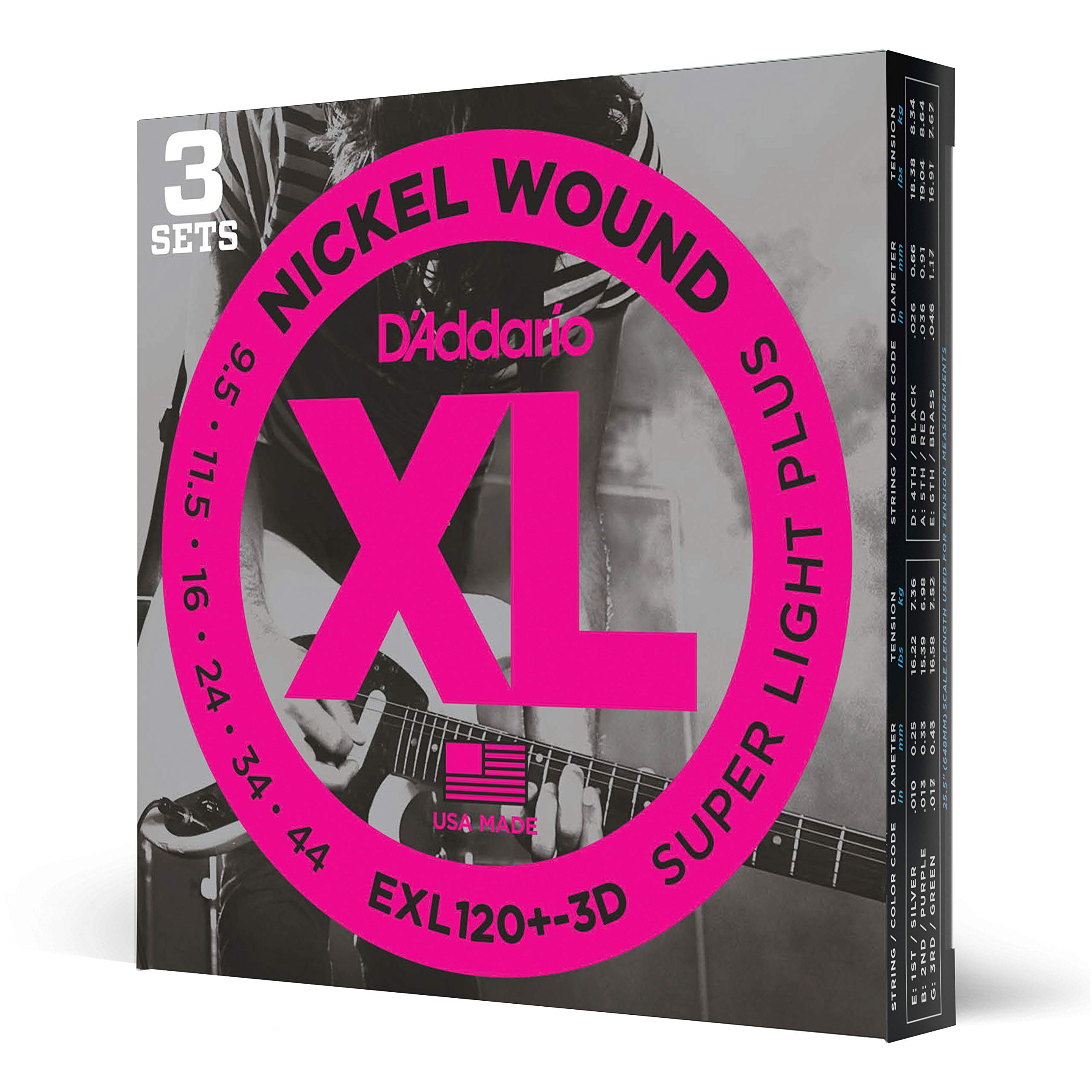Струны для электрогитары D Addario Super Light Plus Никель, .0095-.044, EXL120+-3D, 3 комплекта
Струны для электрогитары D Addario Super Light Plus Никель, .0095-.044, EXL120+-3D, 3 комплекта