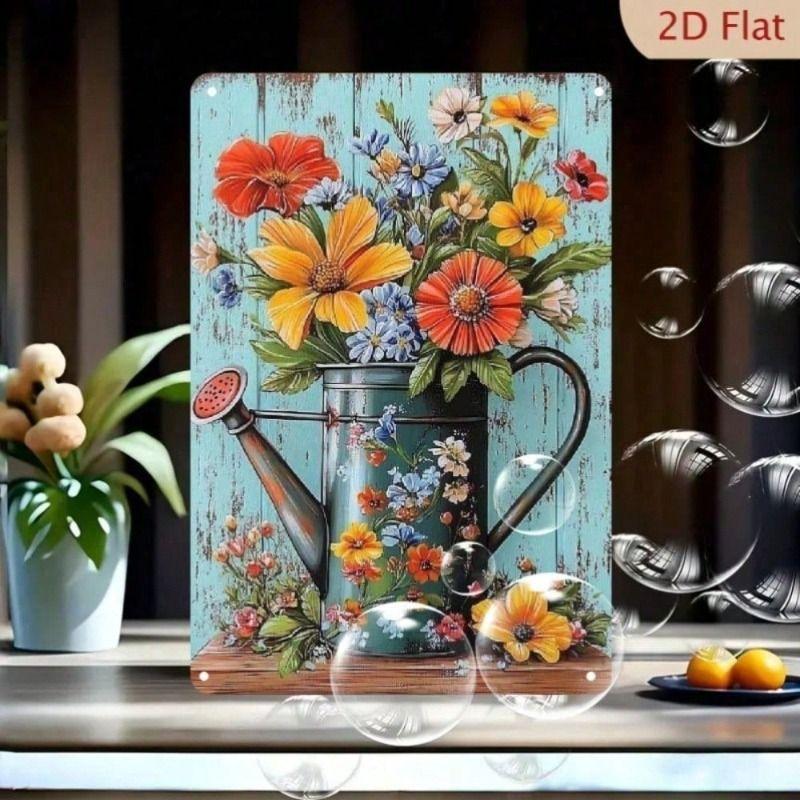 Vintage Metal Poster Garden Watering Can with Flowers Wall Decor Farmhouse
Vintage Metal Poster Garden Watering Can with Flowers Wall Decor Farmhouse