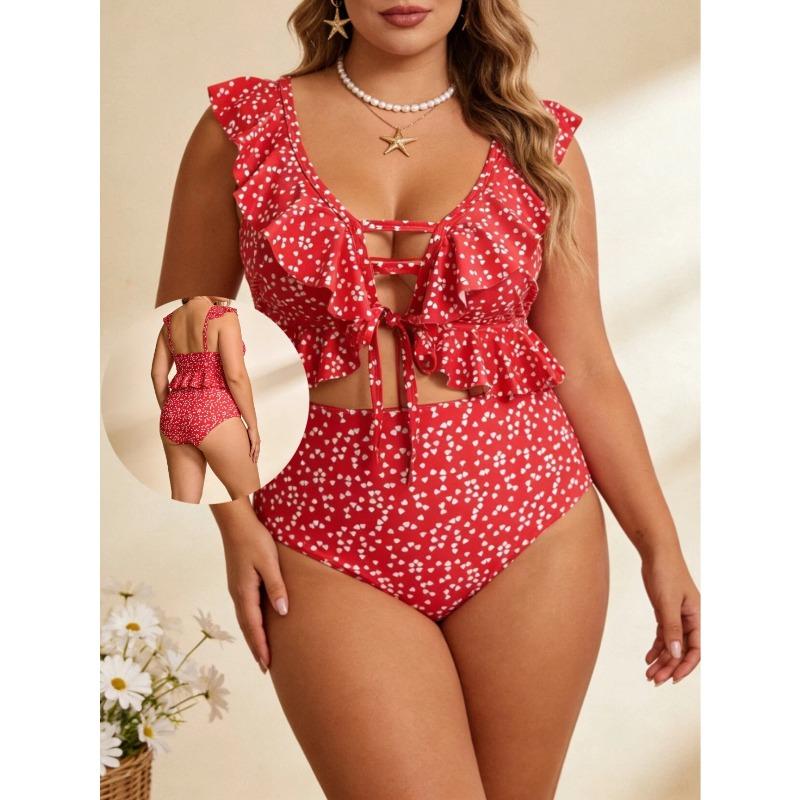 2026 New Plus Size Women Bikini, Ruffle Trim Front Tie High Waist Split Swimwear Sexy Ladies Beach Bathing Suit L красный
2026 New Plus Size Women Bikini, Ruffle Trim Front Tie High Waist Split Swimwear Sexy Ladies Beach Bathing Suit L красный