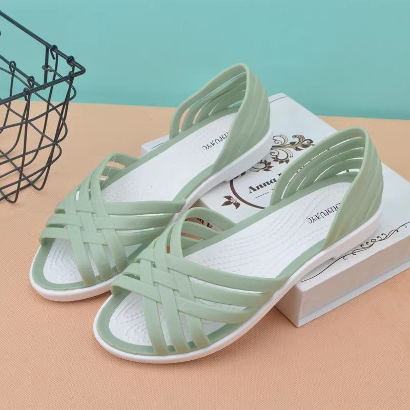 Summer Fish Mouth Women s Sandals New Flat Heel Crystal Jelly Shoes Women s Non Slip Plastic Sandals Beach 41 світло-зелений колір
Summer Fish Mouth Women s Sandals New Flat Heel Crystal Jelly Shoes Women s Non Slip Plastic Sandals Beach 41 світло-зелений колір