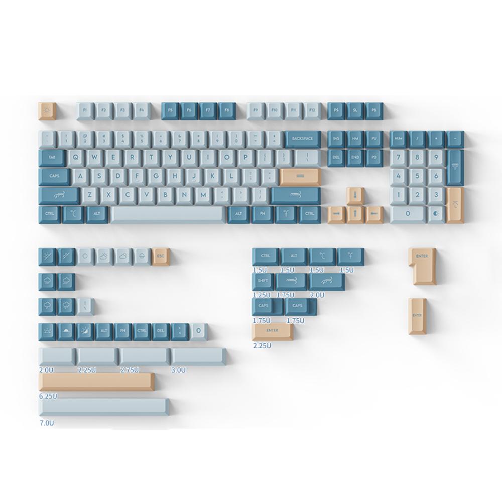 DAGK 143 клавиши Weather PBT Keycap Set Cherry Profile Сублимационные пользовательские колпачки для механической клавиатуры
DAGK 143 клавиши Weather PBT Keycap Set Cherry Profile Сублимационные пользовательские колпачки для механической клавиатуры