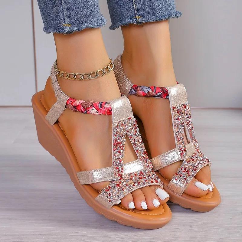2024 Hot Selling Women s Shoes Summer Wedge Bohemian Rhinestone Casual Thick Soled Sandals Women s Open Toe Outdoor Beach Shoes 35 темно-коричневого
2024 Hot Selling Women s Shoes Summer Wedge Bohemian Rhinestone Casual Thick Soled Sandals Women s Open Toe Outdoor Beach Shoes 35 темно-коричневого