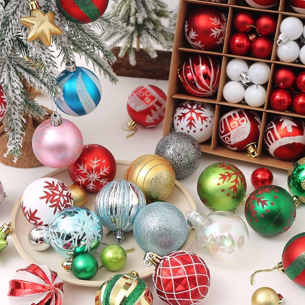 Plastic Painted Ball Christmas Balls Pendant DIY Crafts Christmas Decorations Xmas Tree Hanging Style J 44pcs
Plastic Painted Ball Christmas Balls Pendant DIY Crafts Christmas Decorations Xmas Tree Hanging Style J 44pcs