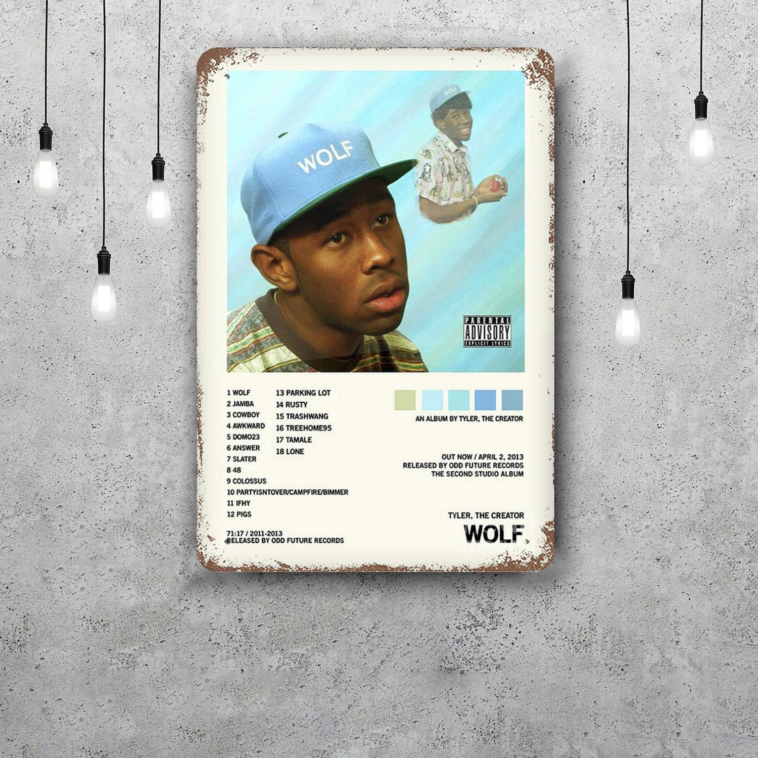 Tyler The Creator Vintage Metal Tin Signs Posters Decor Retro Metal Plaque Wall Art Decor for Garage Bar 20x30cm(7.8x11.8inch)
Tyler The Creator Vintage Metal Tin Signs Posters Decor Retro Metal Plaque Wall Art Decor for Garage Bar 20x30cm(7.8x11.8inch)