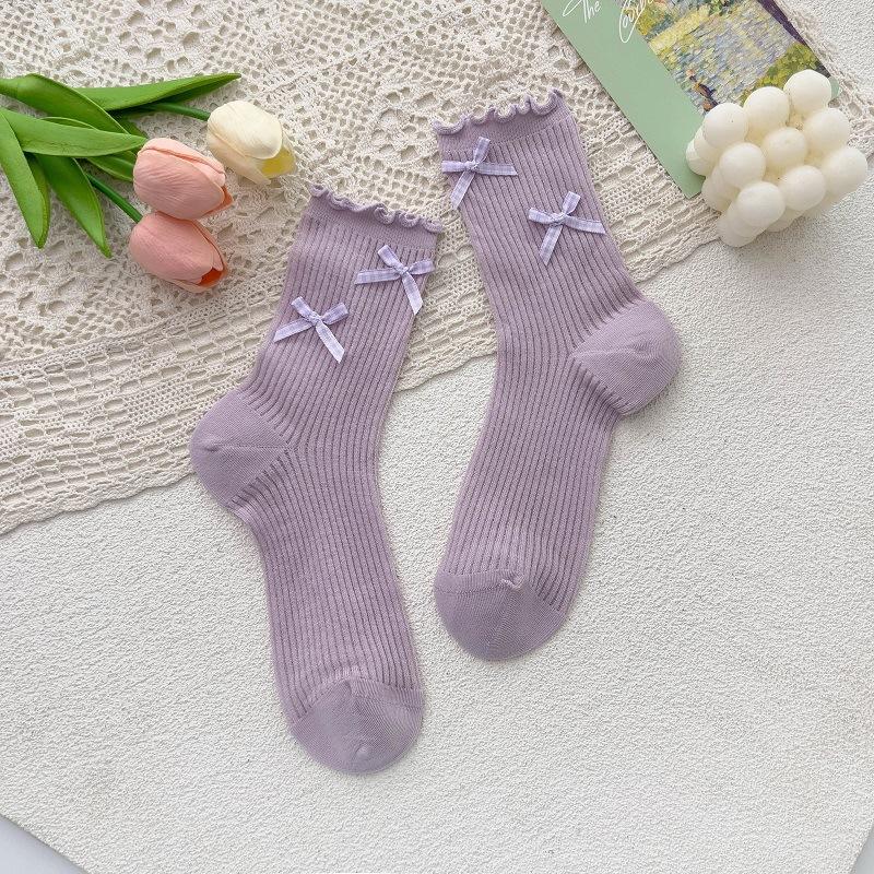 Kawaii Mid Calf Socks Summer Sheer Bow Accented Ruffle Trim Socks Soft Cotton Cute Solid Color Anime School Style Sock Sock One Size
Kawaii Mid Calf Socks Summer Sheer Bow Accented Ruffle Trim Socks Soft Cotton Cute Solid Color Anime School Style Sock Sock One Size