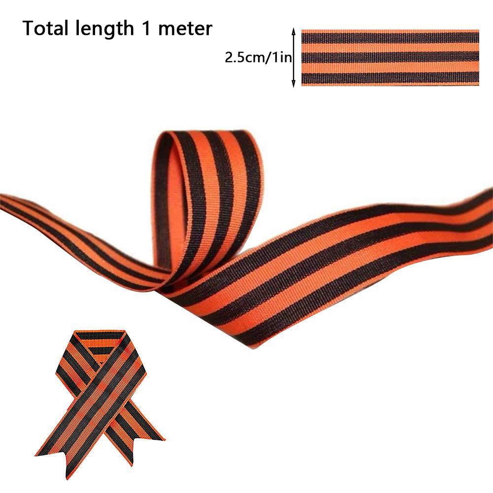 100 Meters Bulk George Ribbon of St. George Russian Soviet Victory Day May 9th Orange Black Striped Ribbon for Medal Badge
100 Meters Bulk George Ribbon of St. George Russian Soviet Victory Day May 9th Orange Black Striped Ribbon for Medal Badge
