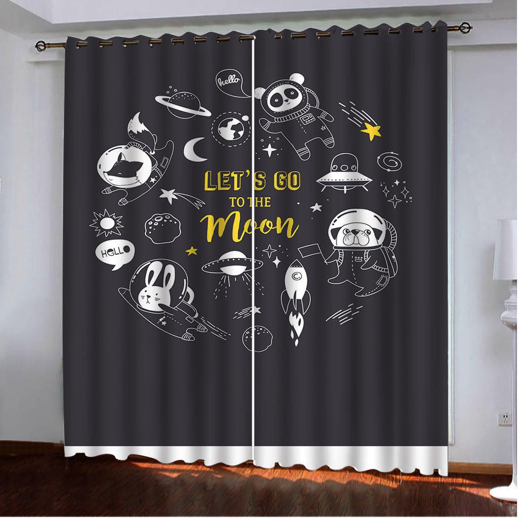 High Density Blackout Curtains Small Animals Astronaut 3D Digital Printing Windows 140*100
High Density Blackout Curtains Small Animals Astronaut 3D Digital Printing Windows 140*100