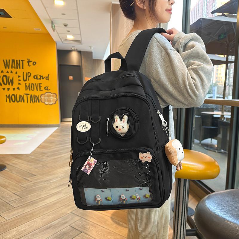 Student Schoolbag Large Capacity Backpack Women s Campus Lightweight Backpack чорний
Student Schoolbag Large Capacity Backpack Women s Campus Lightweight Backpack чорний