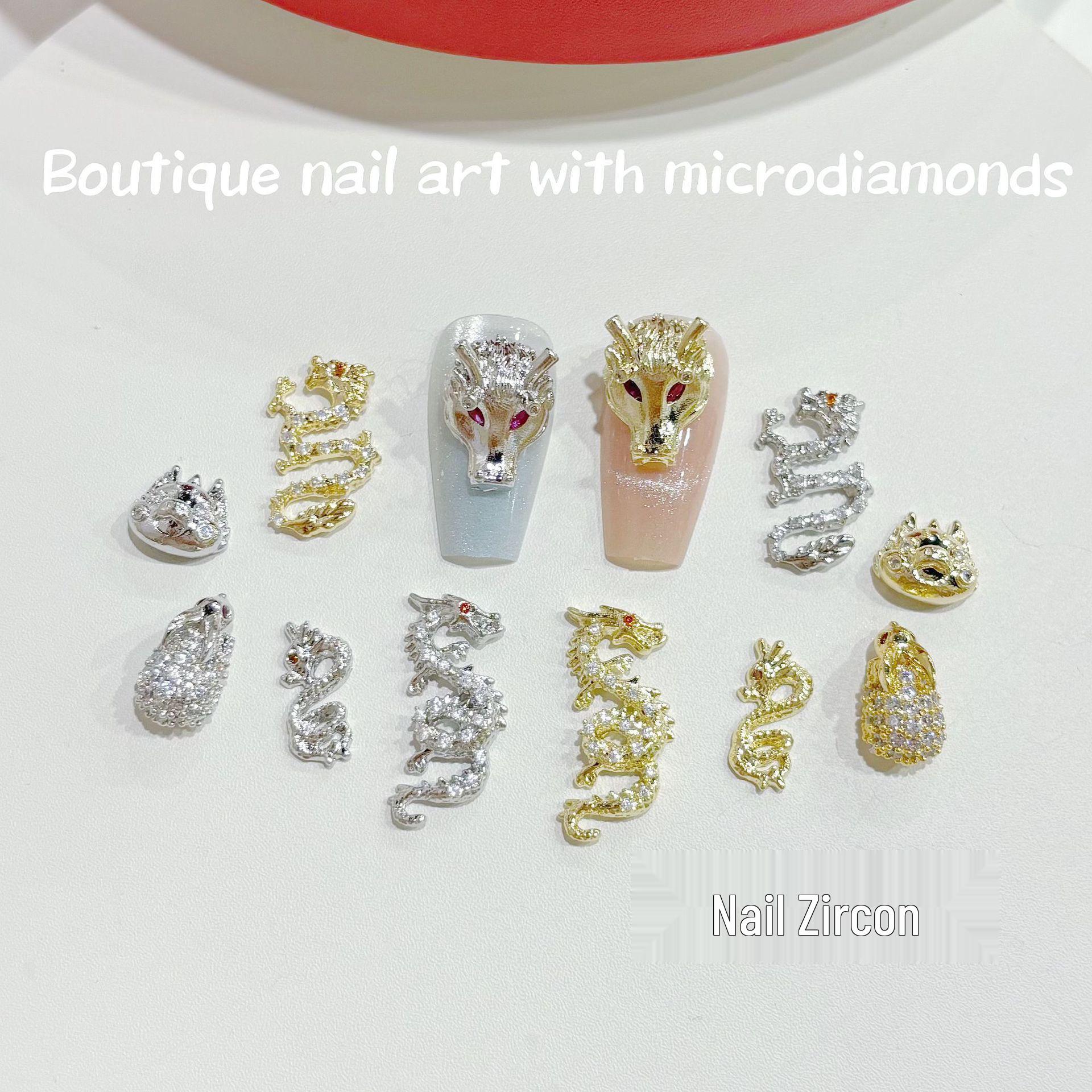 Zircon Nail Jewelry: 3D Dragon & Rabbit Alloy Accessories for New Year
Zircon Nail Jewelry: 3D Dragon & Rabbit Alloy Accessories for New Year