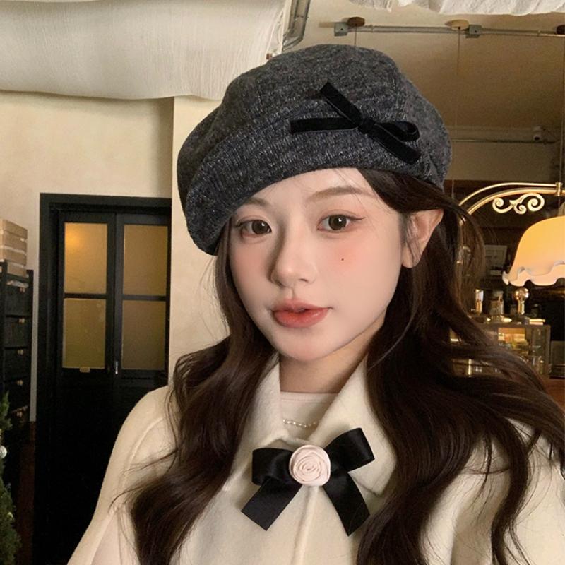 Retro Bow Design Gray Woolen Octagonal Berets Cap for Women Autumn and Winter Travel Versatile Casual Warm Sweet Painter Hat 56-58cm
Retro Bow Design Gray Woolen Octagonal Berets Cap for Women Autumn and Winter Travel Versatile Casual Warm Sweet Painter Hat 56-58cm