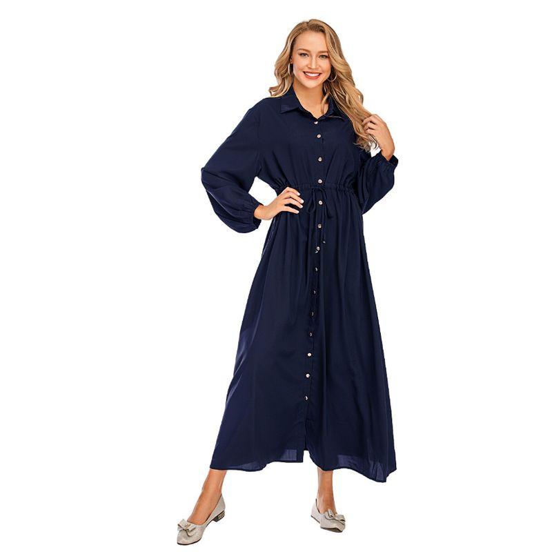 2020 New Fashion Lapel Solid Color Button Slim Waist Dress Royal Blue 2XL
2020 New Fashion Lapel Solid Color Button Slim Waist Dress Royal Blue 2XL