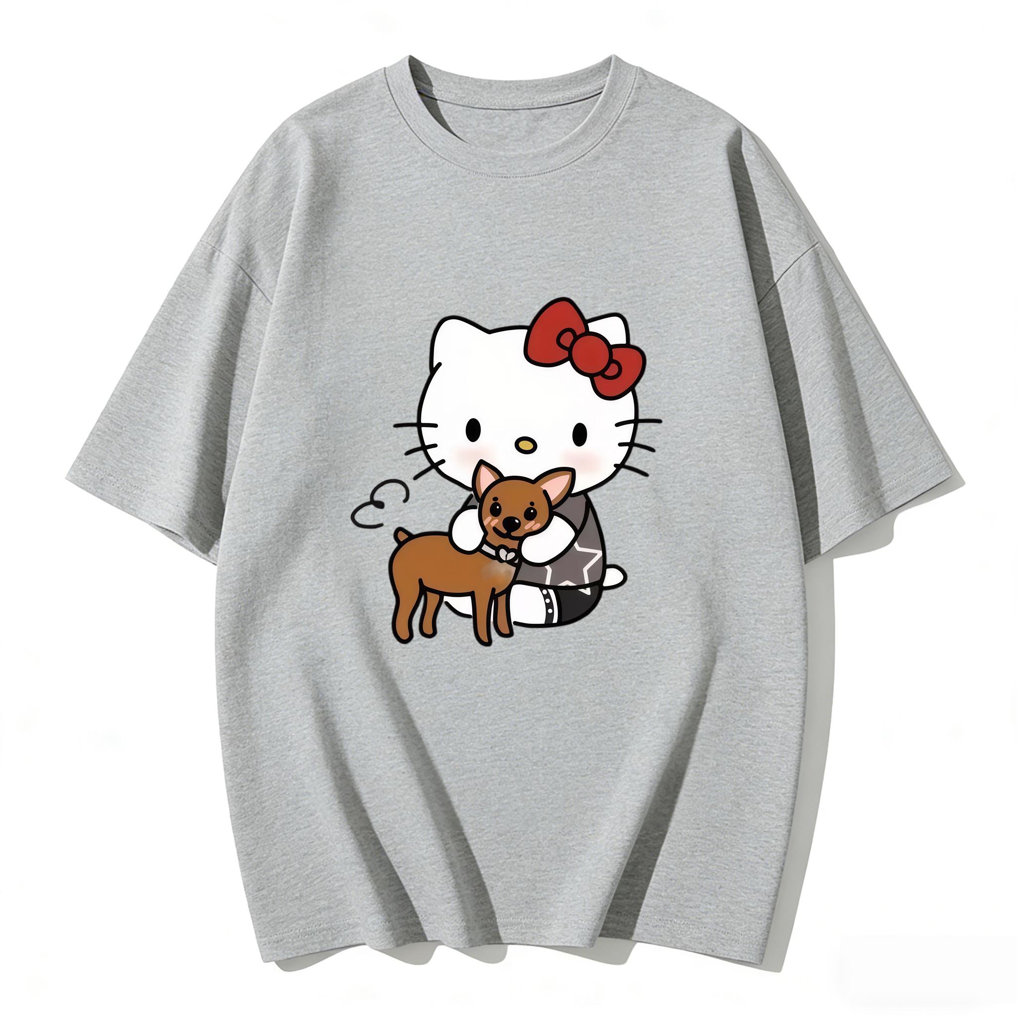 2026 Summer Hello Kitty Cartoon Printed Short Sleeve Pure Cotton Tshirt Womens Family Matching Outfits Classic Fashion Tee Top S
2026 Summer Hello Kitty Cartoon Printed Short Sleeve Pure Cotton Tshirt Womens Family Matching Outfits Classic Fashion Tee Top S