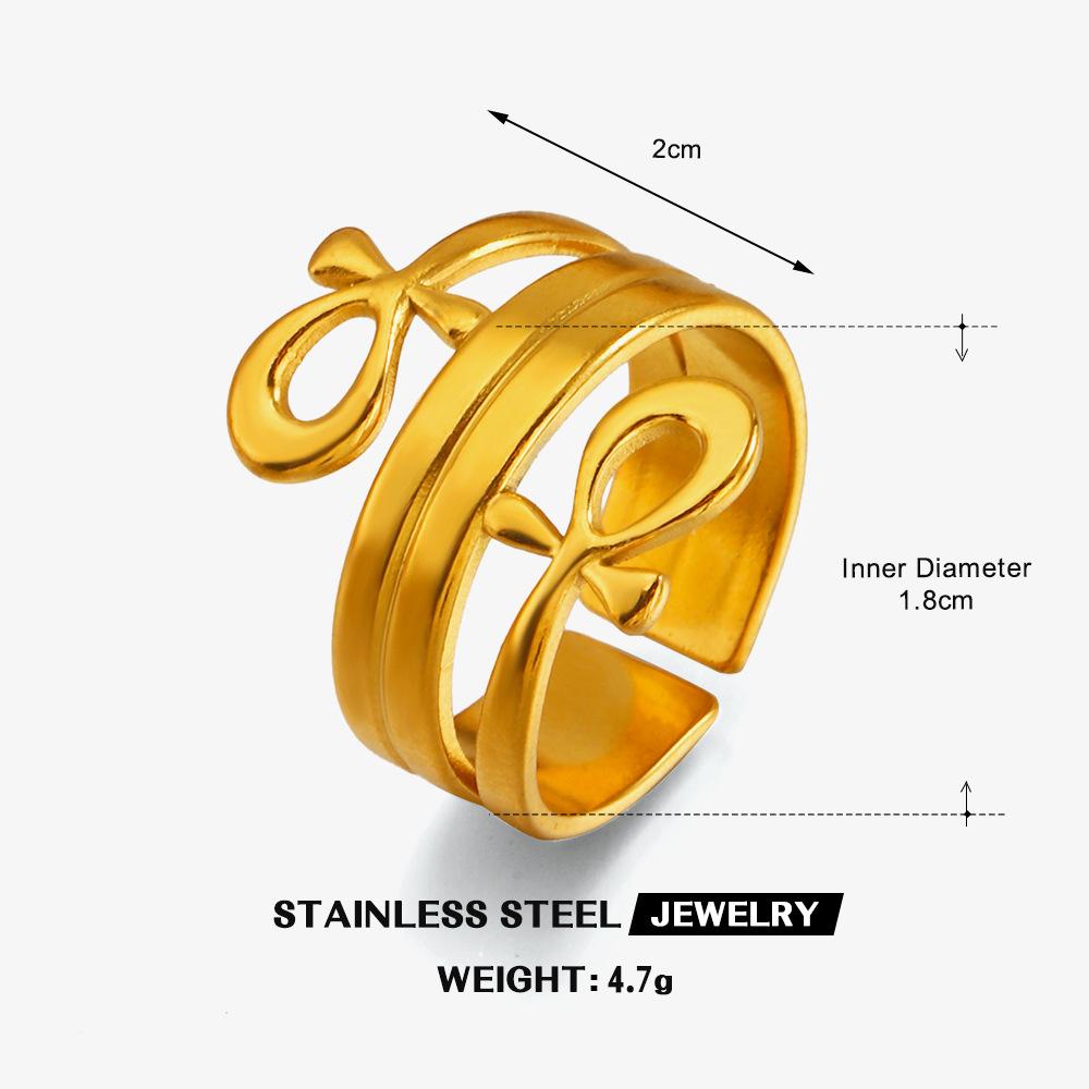 Ankh Cross Open Ring Stainless Steel Gold Color Women Finger Rings Amulet Crucifix Egyptian Zircon Birthday Gift Wholesale Open
Ankh Cross Open Ring Stainless Steel Gold Color Women Finger Rings Amulet Crucifix Egyptian Zircon Birthday Gift Wholesale Open