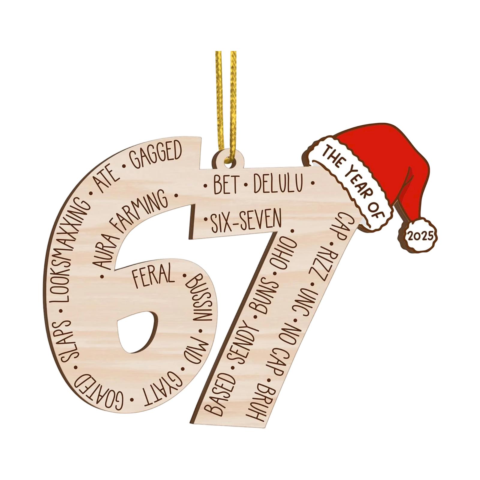 Acrylic Number 67 Hanging Ornament 8cm Height 0 3cm Width 2D Flat Design Lightweight Decoration with String for Hanging
Acrylic Number 67 Hanging Ornament 8cm Height 0 3cm Width 2D Flat Design Lightweight Decoration with String for Hanging
