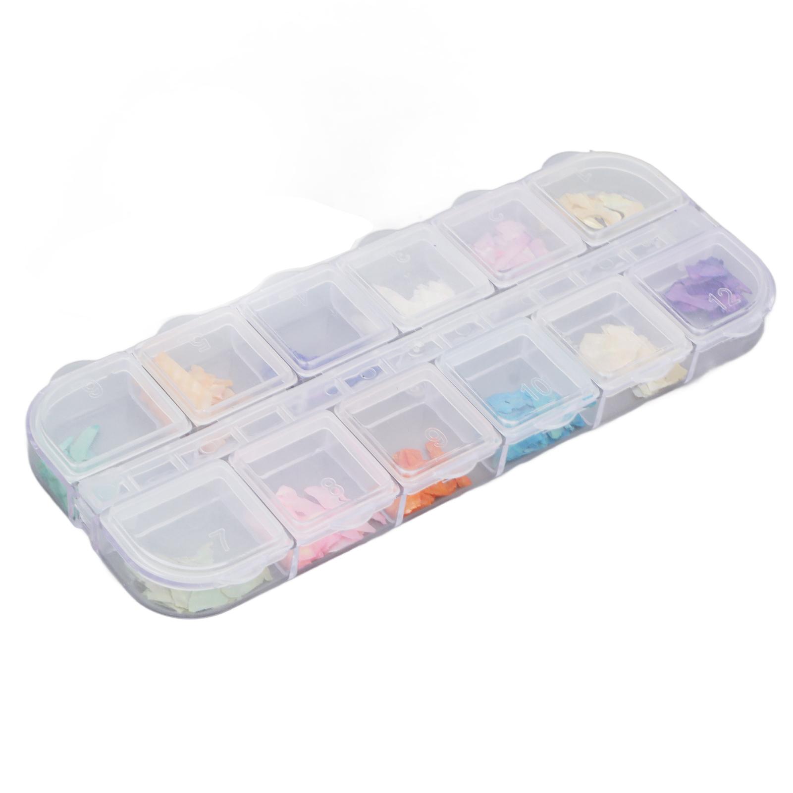 12 Grids Colorful Abalone Seashell Slices Irregular Thin Flakes Nail Nail Art Glitter Sequins for Women DIY Decorations
12 Grids Colorful Abalone Seashell Slices Irregular Thin Flakes Nail Nail Art Glitter Sequins for Women DIY Decorations