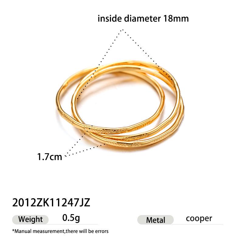 Real Gold Electroplated Brass Minimalist Layered Thin Ring for Women
Real Gold Electroplated Brass Minimalist Layered Thin Ring for Women