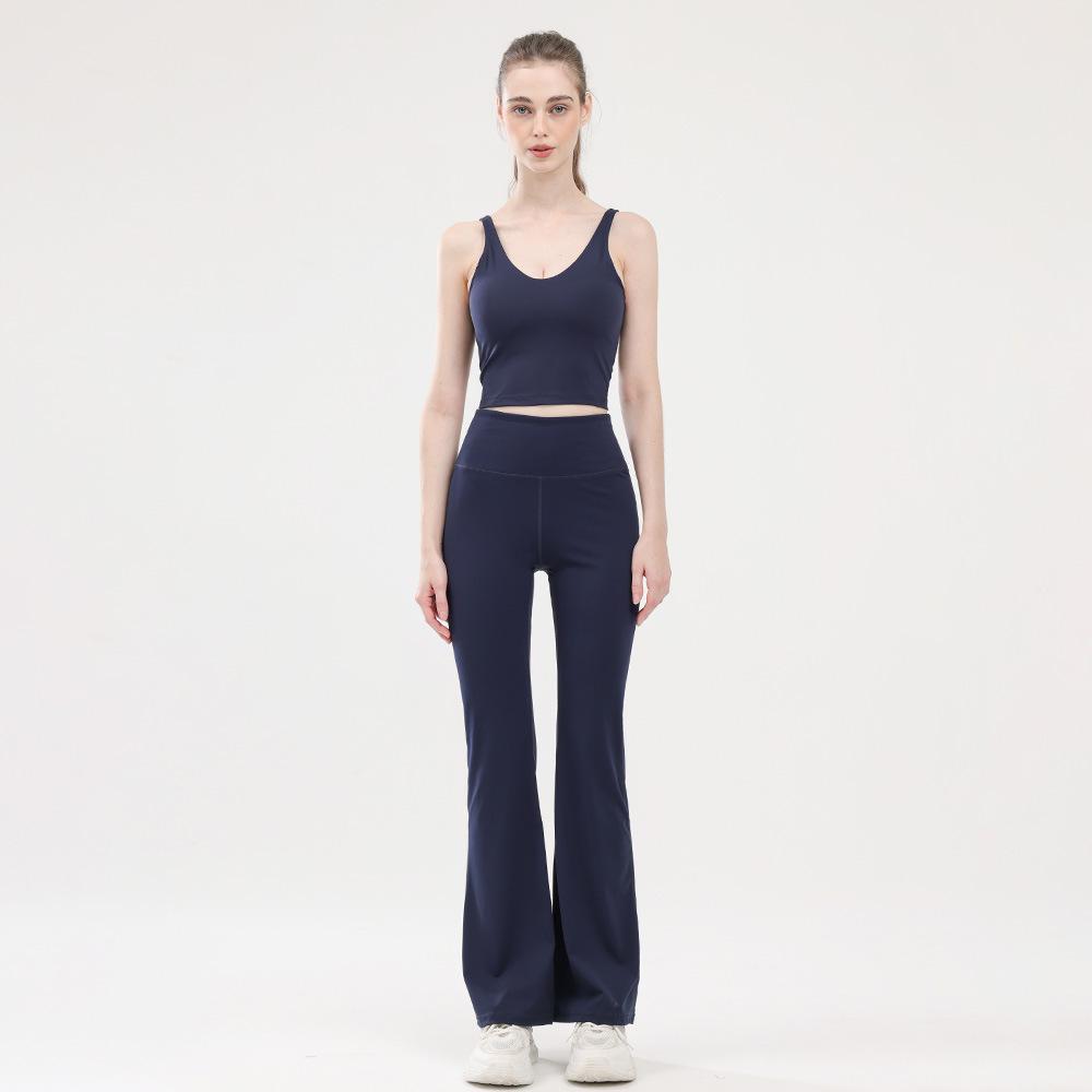 Women s Sleeveless Yoga Set: Nude Feel, Tummy Control, Micro Flare Pants & V-Neck Sports Bra with Chest Pads XXL темно-синього кольору
Women s Sleeveless Yoga Set: Nude Feel, Tummy Control, Micro Flare Pants & V-Neck Sports Bra with Chest Pads XXL темно-синього кольору