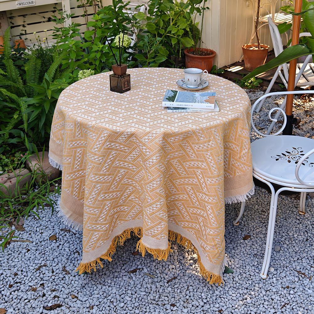 French cream cotton and linen tablecloth Internet celebrity photo background round table decoration fringed cloth coffee table cover table tablecloth 90*90 жовтий
French cream cotton and linen tablecloth Internet celebrity photo background round table decoration fringed cloth coffee table cover table tablecloth 90*90 жовтий